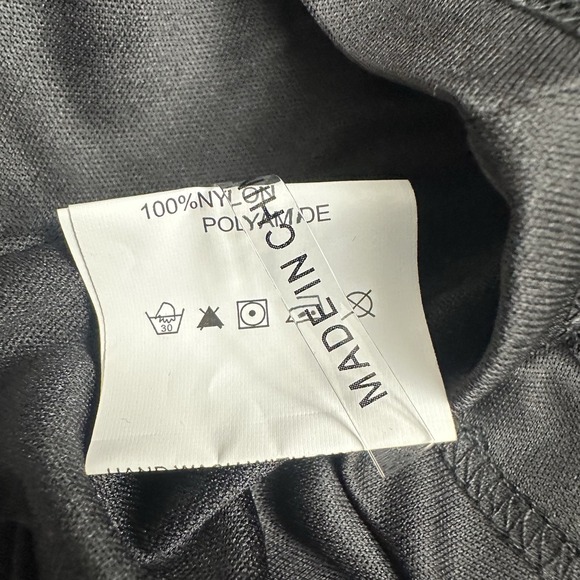 Black Lace Midi Ho Low Tiered Skirt Chokolate Paris Sz L‎ - Picture 9 of 11